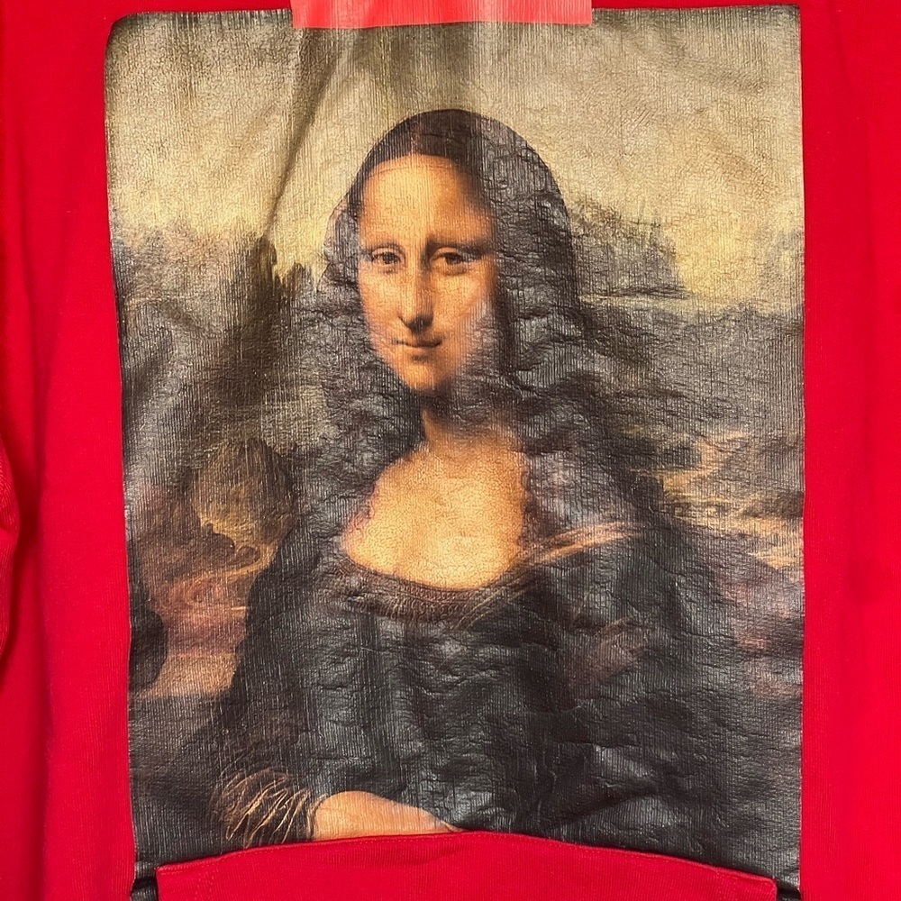 Off  white red Mona Lisa hoodie